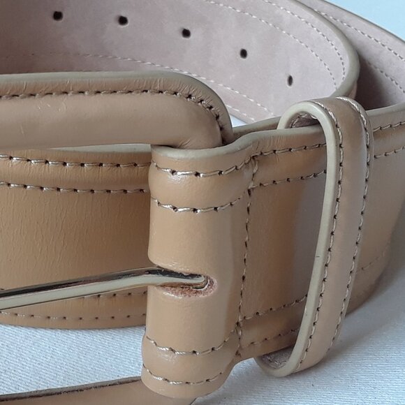 Ann Taylor Wide Genuine Leather Belt With Large Buckle - Picture 11 of 12